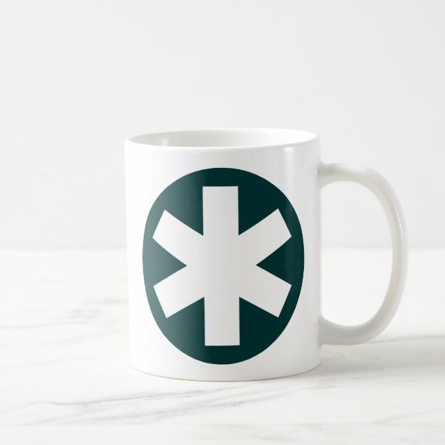 Asterisk - Mörkgrön Kaffemugg (Höger)