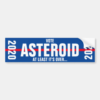 ASTEROID 2020 BUMPER STICKER. BILDEKAL