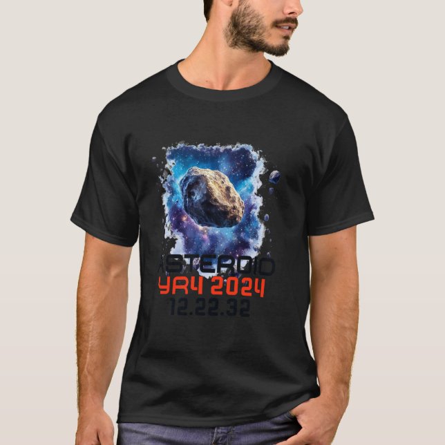 Asteroid 2024 YR4 Asteroid December 2032 Kosmisk r T Shirt (Framsida)