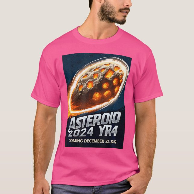 Asteroid 2024 Yr4 december 2032 Astronomi T Shirt (Framsida)