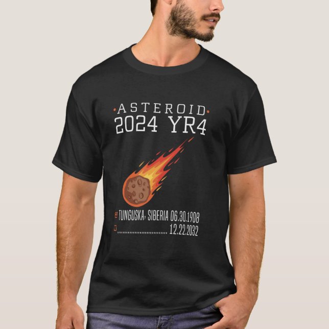 Asteroid 2024 YR4 december 2032 T Shirt (Framsida)