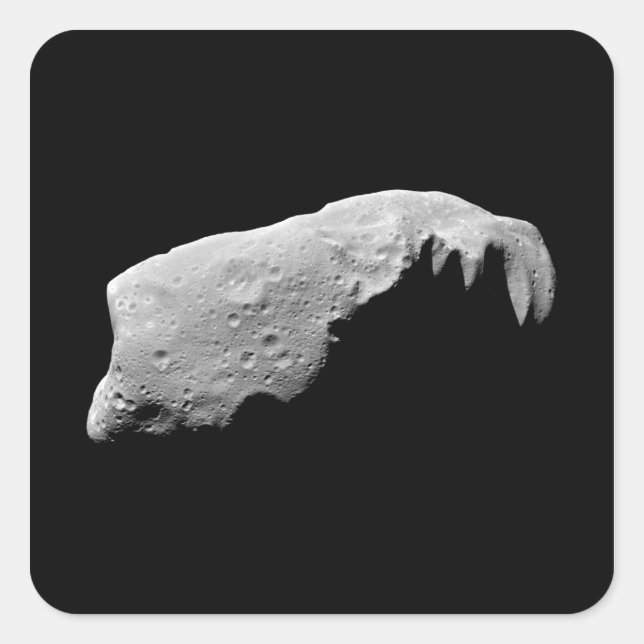 Asteroid 243 Ida Fyrkantigt Klistermärke (Framsida)