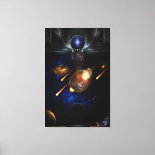 Asteroid Apokalypse Fractal Art Spacescape Canvastryck