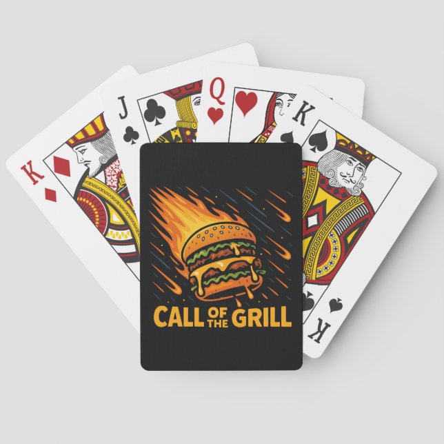 Asteroid Burger-anrop till grillen Casinokort (Baksidan)