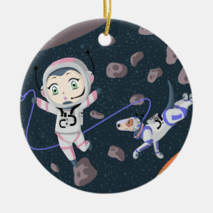 Asteroid Girl Julgransprydnad Keramik