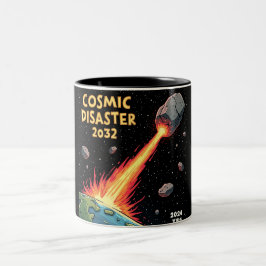 Asteroid Impact Cosmic Disaster 2032 Två-Tonad Mugg