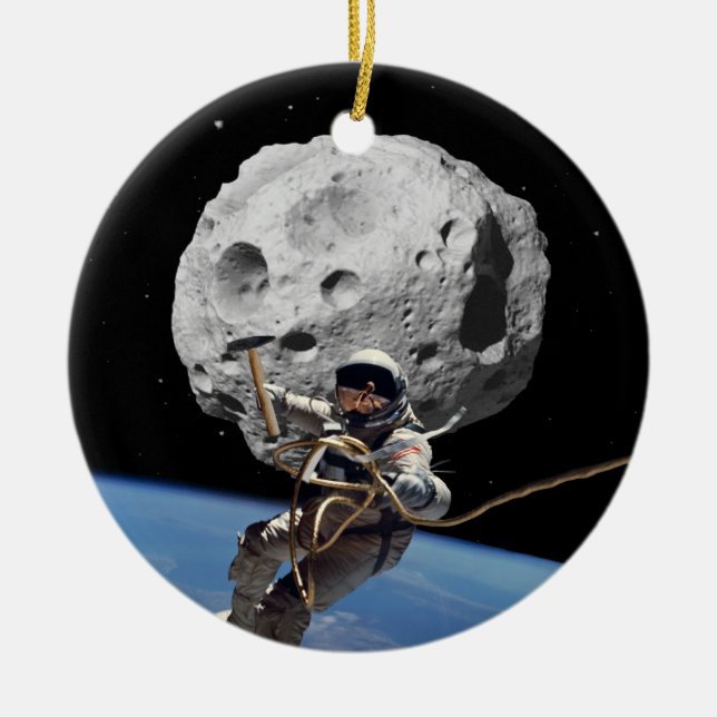 Asteroid Miner Julgransprydnad Keramik (Framsidan)