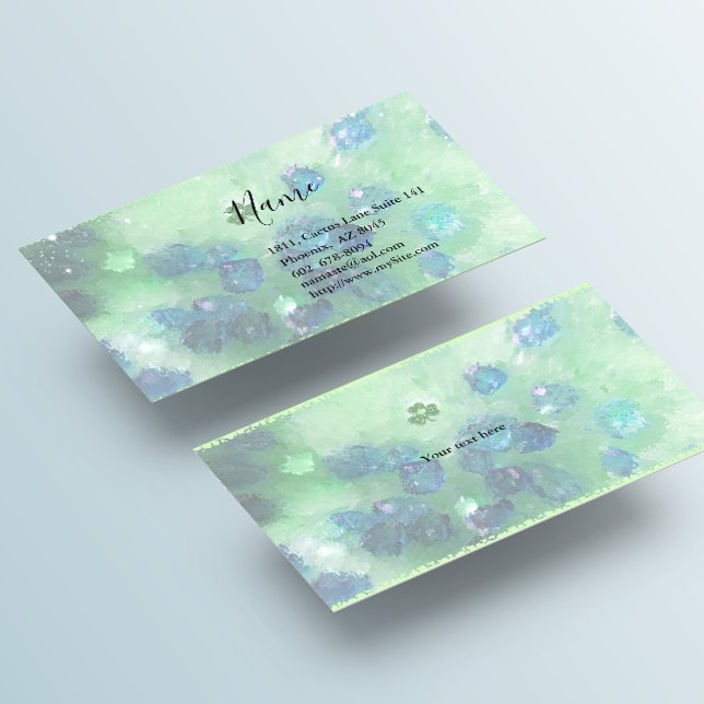 Asteroid och Shamrock Visitkort (Skapare uppladdad)