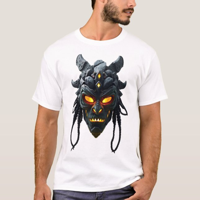 Asteroid Warrior Tribal Mask Tee (Framsida)