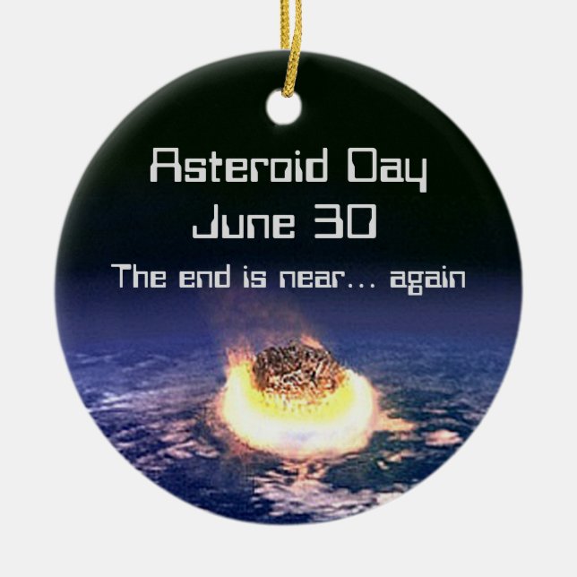 Asteroiddagen 30 juni julgransprydnad keramik (Framsidan)