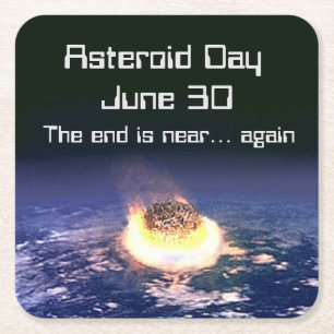 Asteroiddagen 30 juni underlägg papper kvadrat
