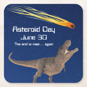 Asteroiddagen 30 juni underlägg papper kvadrat