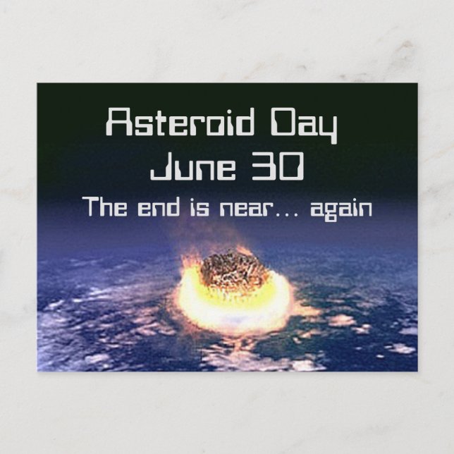 Asteroiddagen 30 juni vykort (Framsida)