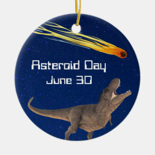 Asteroidedagen 30 juni julgransprydnad keramik