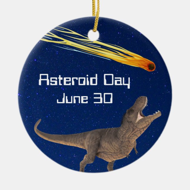 Asteroidedagen 30 juni julgransprydnad keramik (Framsidan)
