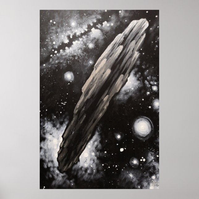 Asteroiden Oumuamua Poster (Framsidan)