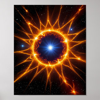 Asteroider nära Supernova Explosion Poster