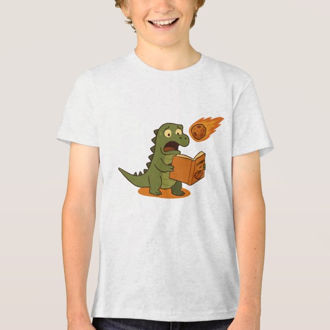 Asteroider och Du, En Bok För Dinosaurier T Shirt (Framsida)