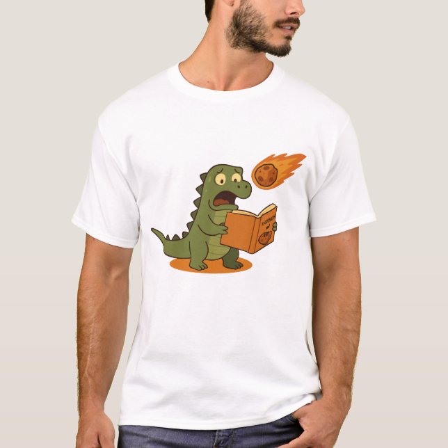 Asteroider och Du, En Bok För Dinosaurier T Shirt (Framsida)