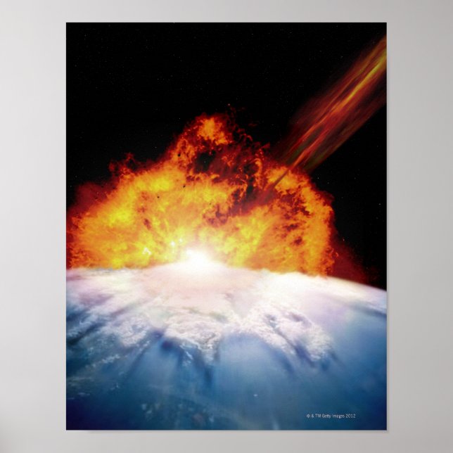 Asteroidkollision med jorden poster (Framsidan)