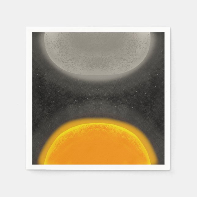 Asteroids Sol Måne Galaxy Boys Födelsedagsfest Pappersservett (Framsidan)