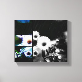 Asters Aglow Art Collage Wrapped Canvas Prages