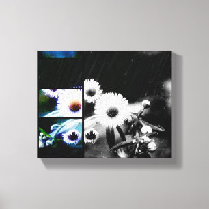 Asters Aglow Art Collage Wrapped Canvas Prages
