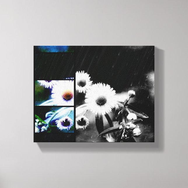 Asters Aglow Art Collage Wrapped Canvas Prages (Framsida)