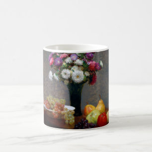 Asters and Fruit, Henri Fantin-Latour Kaffemugg