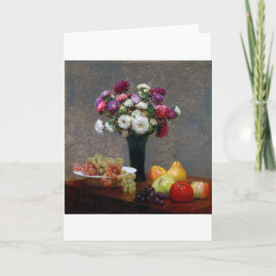 Asters and Fruit, Henri Fantin-Latour Kort