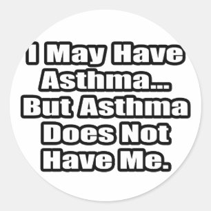 Asthma Fighter-citat Runt Klistermärke