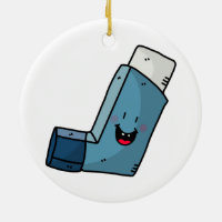 Asthma Inhaler lycklig tecknad