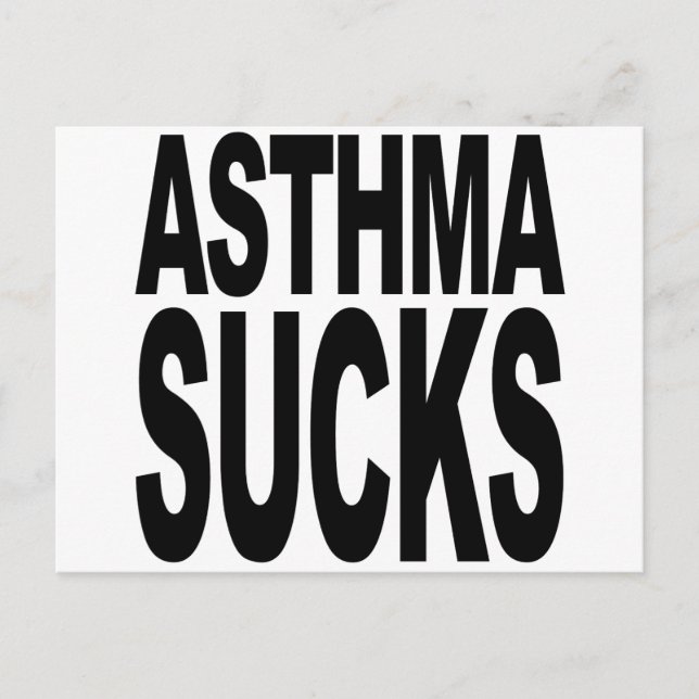 Asthma Sucks Vykort (Framsida)