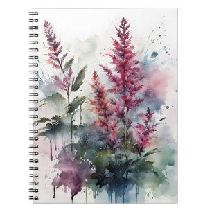 Astilbe - Akvarellblommor Anteckningsbok