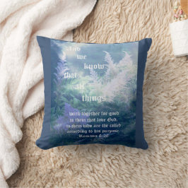 Astilbe Blue Mist Romans 8:28 Kudde