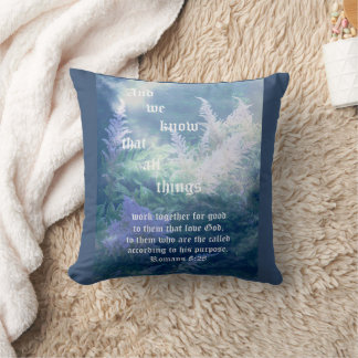 Astilbe Blue Mist Romans 8:28 Kudde