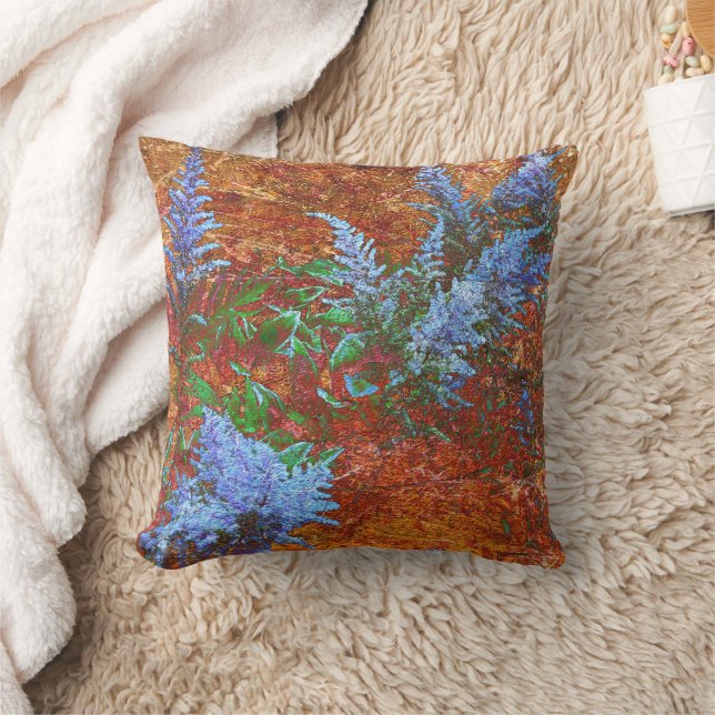 Astilbe Dusty Blue ombord Kudde (Filt)