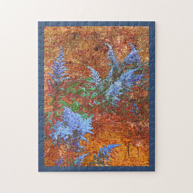 Astilbe Dusty Blue on Board Pussel (Vertikal)