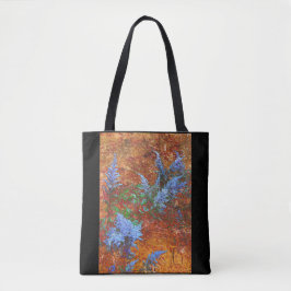 Astilbe Dusty Blue på bräda Tygkasse