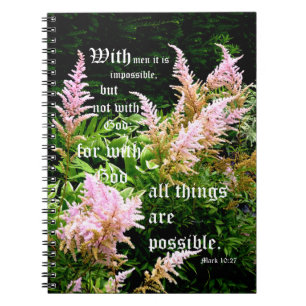 Astilbe med markering 10:27 anteckningsbok