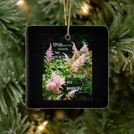 Astilbe med markering 10:27 julgransprydnad keramik