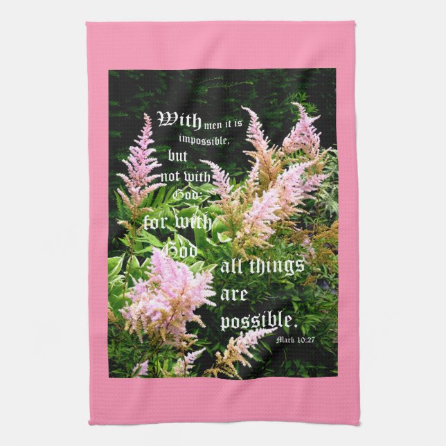 Astilbe med markering 10:27 kökshandduk (Vertikal)