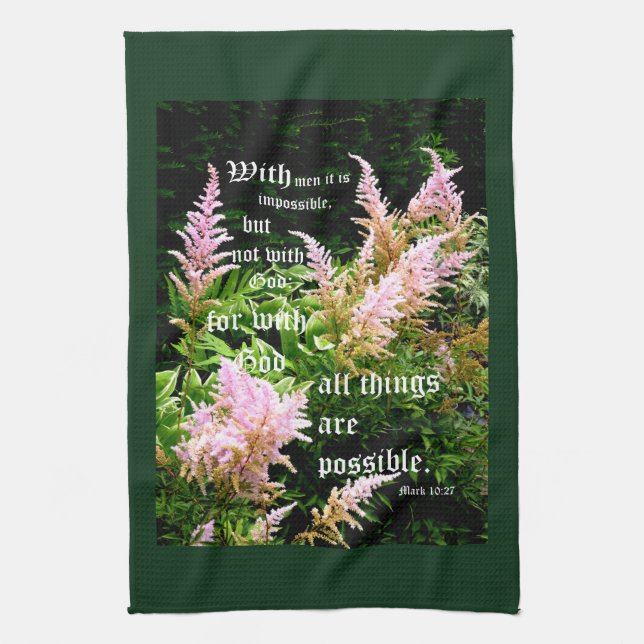 Astilbe med markering 10:27 kökshandduk (Vertikal)