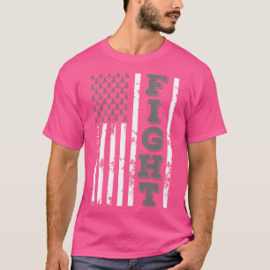 Astma Awareness - Kamp mot amerikansk Flagga 4 jul T Shirt