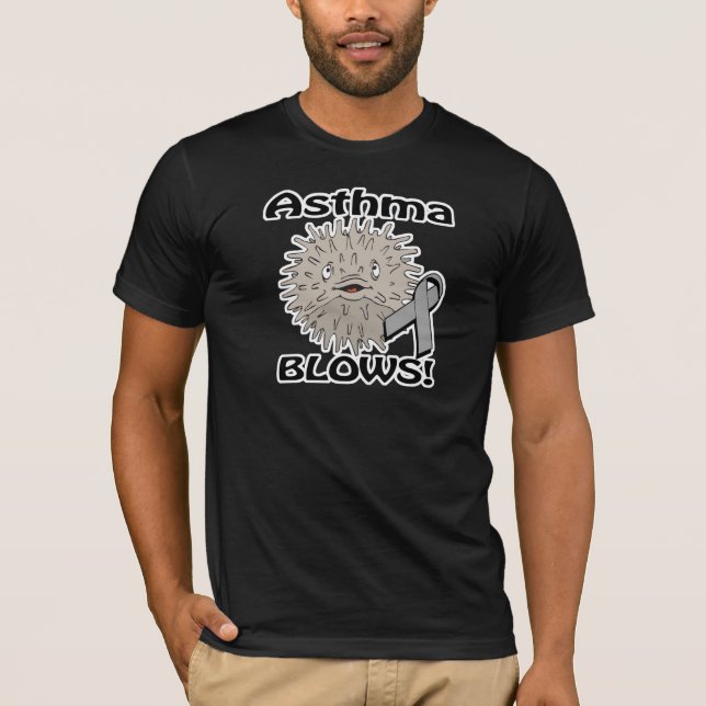 Astma Blåser Medvetenhet Design T Shirt (Framsida)