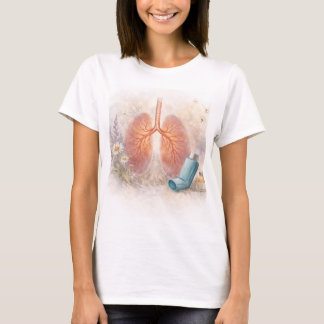 Astma Medvetenhet T-Shirt | Botanisk Lungs Design