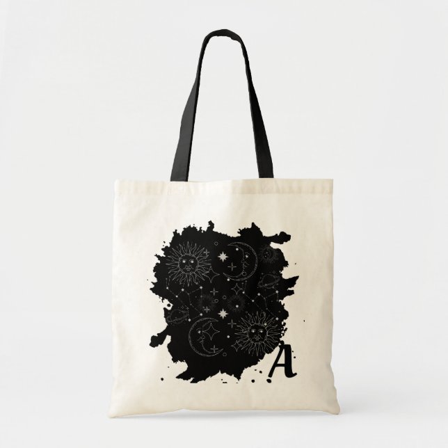 ASTOLOGY(BLACK) Tote Bag Tygkasse (Framsidan)