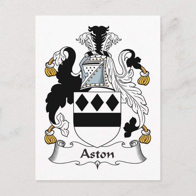Aston Family Crest Vykort (Framsida)