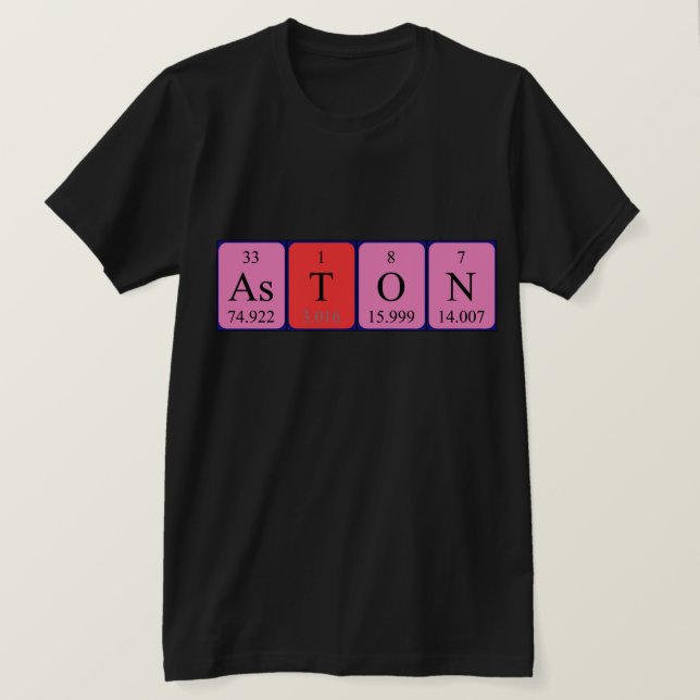 Aston Periodisk skjorta bord namn T-shirt (Design framsida)