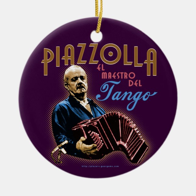 Astor Piazzolla Julgransprydnad Keramik (Framsidan)
